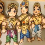 Five Pandava Dolls, Indian Soft Toy, Indian Dolls, Hindu Dolls, Hindu Mythology dolls