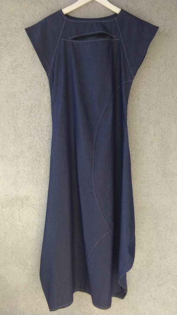 Organic Cotton Denim Paneled Dress