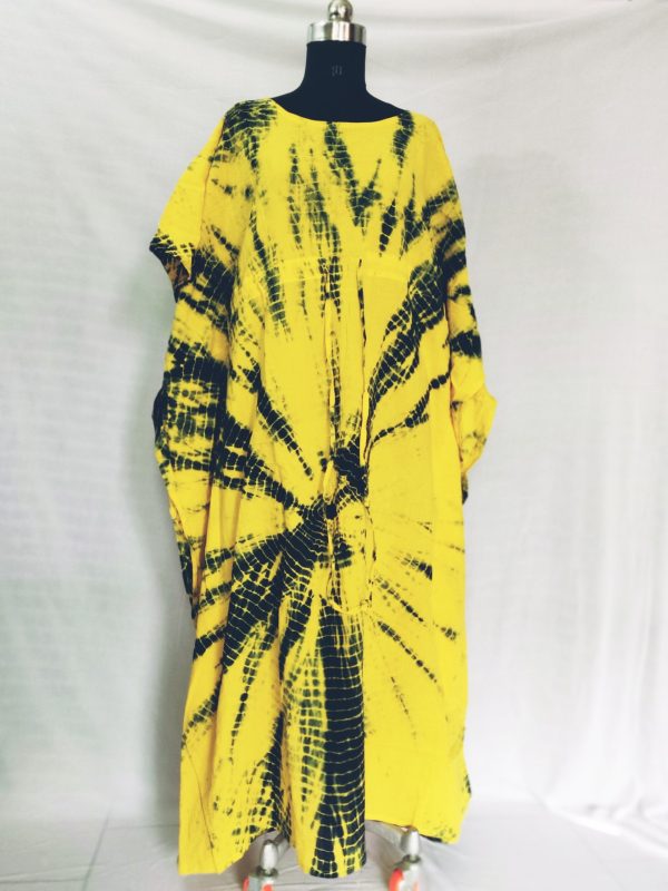 pure cotton kaftan, tie n dye,