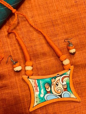saffron Ganesha handmade