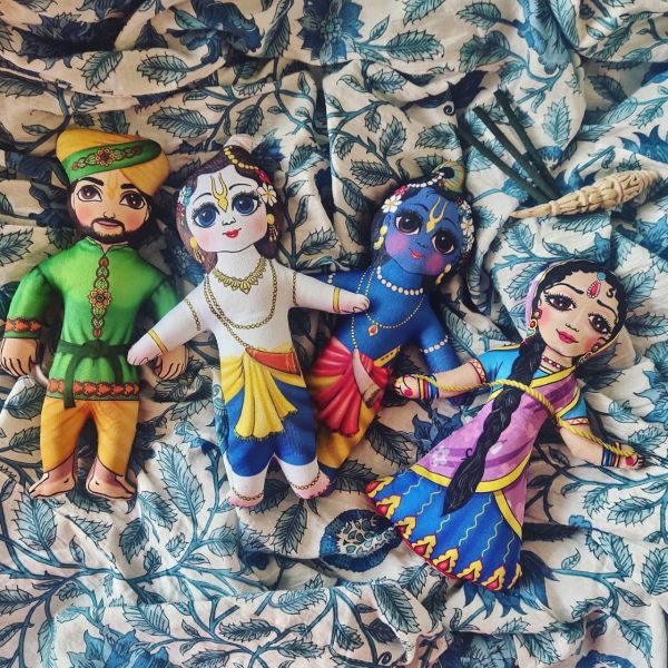 Krishna Balram Dolls ,Indian Soft Toy, Indian Dolls, Hindu Dolls, Hindu Mythology dolls