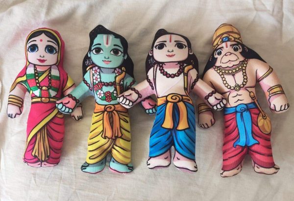 Ram Sita Dolls, Lakshman and Hanumaan Dolls, Shiva Dolls, Shiva Parvati Nandi Dolls, Indian Soft Toy, Indian Dolls, Hindu Dolls, Hindu Mythology dolls