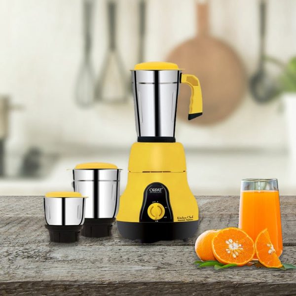 2 Mixer Grinder – Kitchen Chef – 650 W – Majestic Yellow