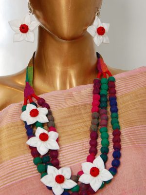 fabric handcrafted neckpiece