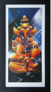 Lord Ganesha/Ganesh Ji/GOD of Luck/Gajanand Ganpati Photo Frame (36 cm x 66 cm x 1 cm)