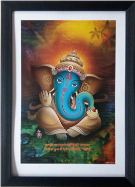 Lord Ganesha/Ganesh Ji/GOD of Luck/Ganpati Photo Frame (34 cm x 49 cm x 1 cm)