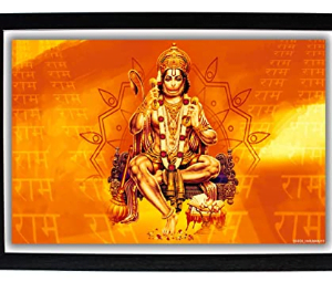 God Hanuman ji HD Photo Frame/Lord Bajrangbali/Pavanputra/Hanumanji/Positive Vibes/High Definition Digital Photo Print/Poster/Shree Ganesh Enterprise Gifting Solutions / 32.5X1x22.5 cm