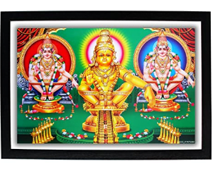 God Ayyappan HD Photo Frame / Lord Ayyappa / Sastavu / Hariharaputra / Manikanta / Shasta / Dharma Shasta / Swamiye Saranam Ayyappa / Deva / God of Growth / iyyapan / iyyappan / iyyappa / iyyappan / ayyappa / swamy / ayyappan / ayappa / swami / ayappan / iyappan / iyapa / ayapan / 32.5 x1x22.5 CM