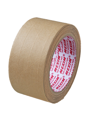 Ecosattva Water Activated Kraft Paper Tape | Brown Scrim Reinforced | 48 mm x 50 meters x 6 Rolls, Provides Tamer Proof Application