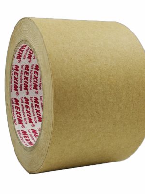 Ecosattva Water Activated Kraft Paper Tape | Brown Plain | 70 mm x 50 meters x 4 Rolls, Provides Tamer Proof Application