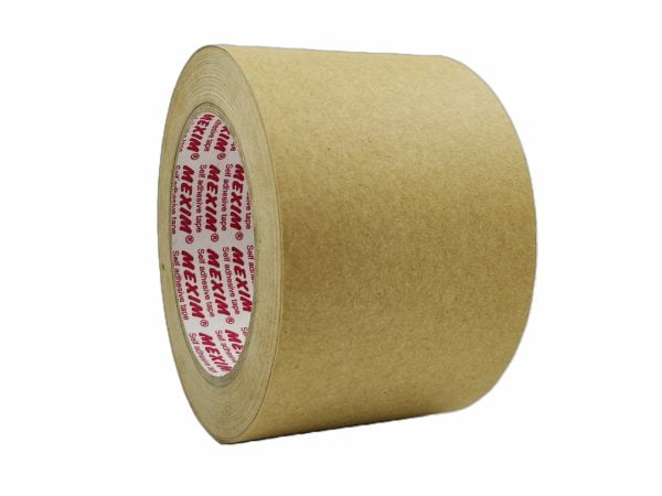 Ecosattva Water Activated Kraft Paper Tape | Brown Plain | 70 mm x 50 meters x 4 Rolls, Provides Tamer Proof Application